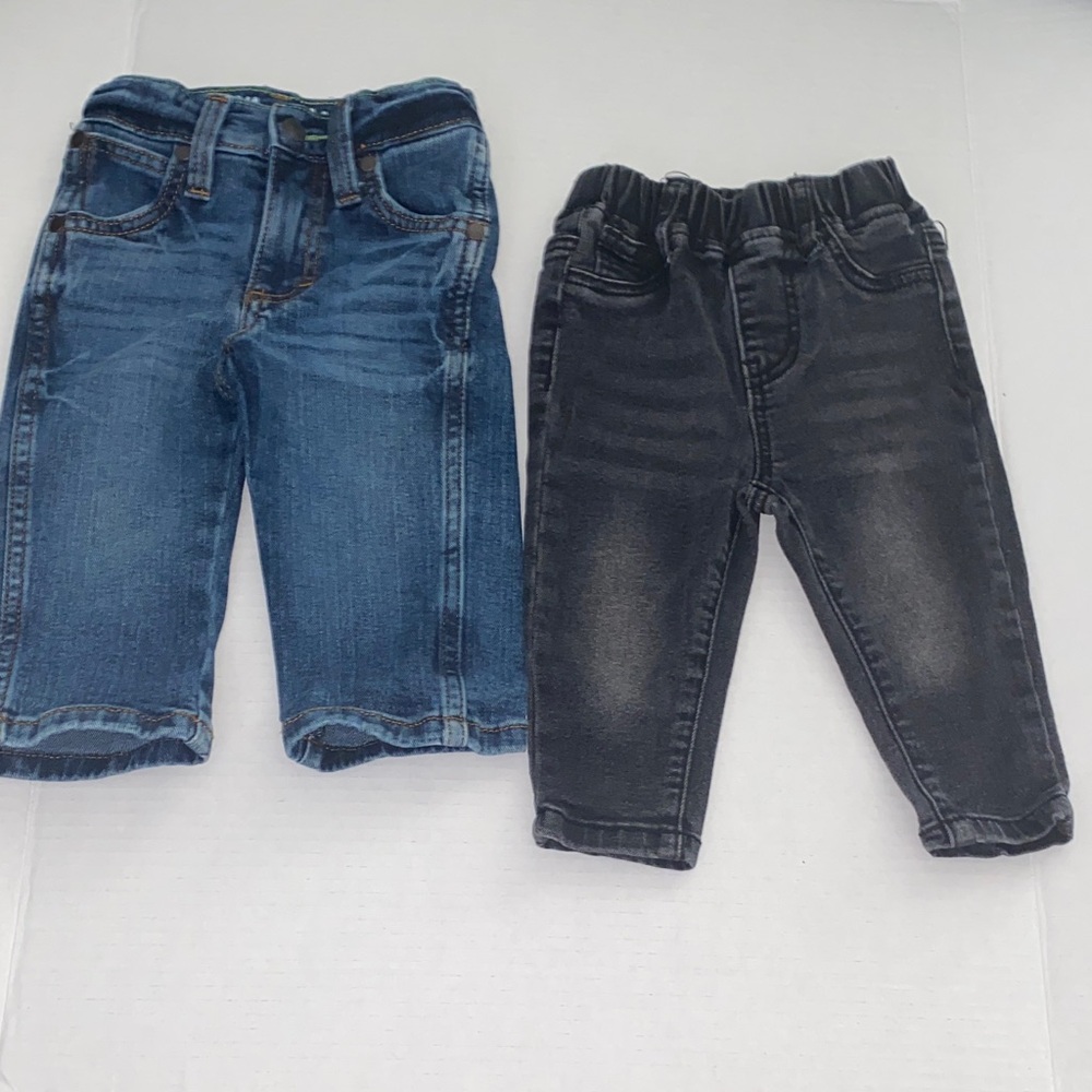Stylish Kids Denim Jeans Set - Blue and Black